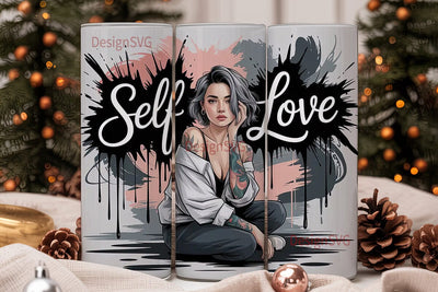 Self Love 20oz Tumbler Wrap Sublimation DesignSVG 