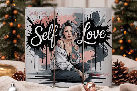 Self Love 20oz Tumbler Wrap Sublimation DesignSVG 
