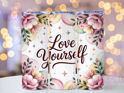 Self Love Affirmation 20oz Tumbler, Self Love Wrap, Positive Quote PNG, Sublimation Design, 20oz Tumbler Wrap, Inspirational Tumbler, Motivational Cup Design Sublimation SvggirlplusArt 