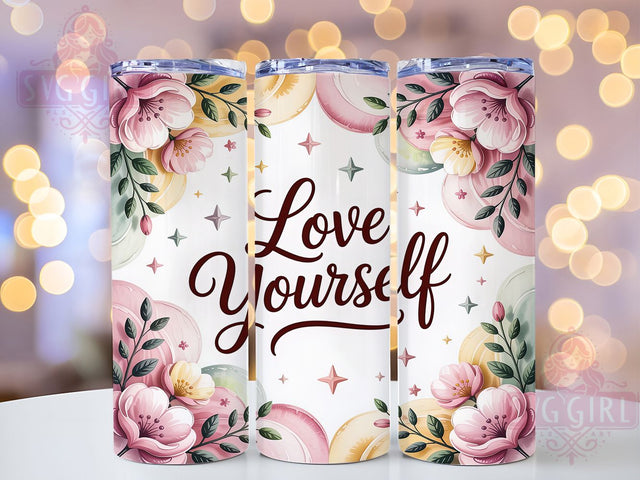 Self Love Affirmation 20oz Tumbler, Self Love Wrap, Positive Quote PNG, Sublimation Design, 20oz Tumbler Wrap, Inspirational Tumbler, Motivational Cup Design Sublimation SvggirlplusArt 