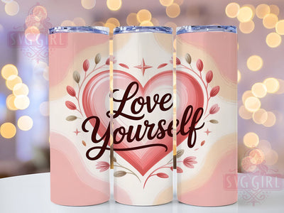 Self Love Affirmation 20oz Tumbler, Self Love Wrap, Positive Quote PNG, Sublimation Design, 20oz Tumbler Wrap, Inspirational Tumbler, Motivational Cup Design Sublimation SvggirlplusArt 