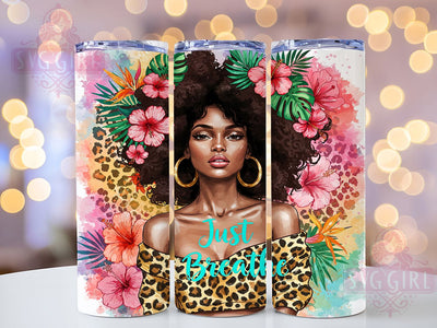 Self Love Affirmations 20oz Tumbler, Just Breathe Tumbler, Daily Affirmations Tumbler, 20oz Tumbler Wrap, Sublimation Tumbler Design, Motivational Tumbler, Digital Download Sublimation SvggirlplusArt 