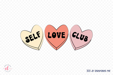 Self Love Club, Retro Valentine Sublimation Sublimation CraftLabSVG 