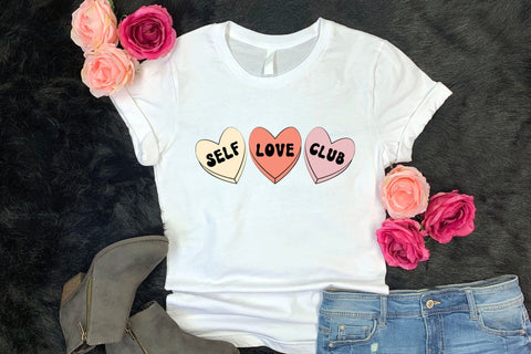 Self Love Club, Retro Valentine Sublimation Sublimation CraftLabSVG 