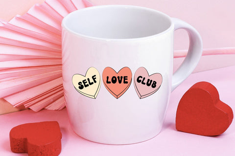 Self Love Club, Retro Valentine Sublimation Sublimation CraftLabSVG 