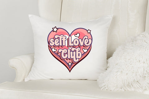 Self Love Club - Retro Valentines Sublimation Sublimation CraftLabSVG 