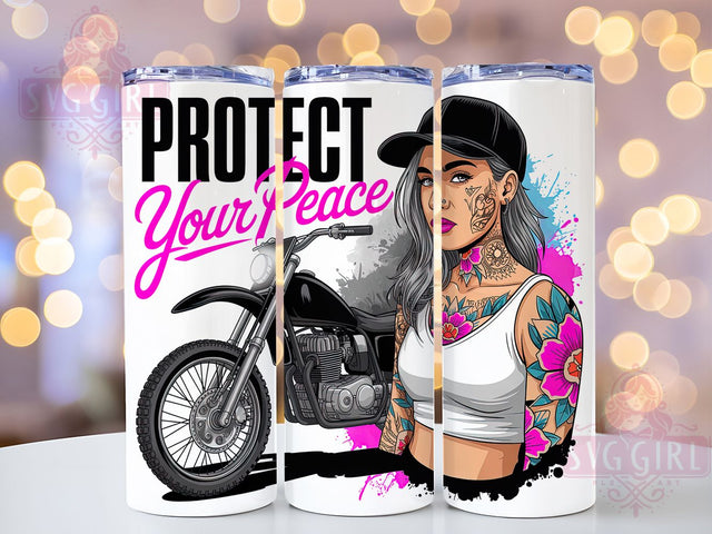 Self Love Empowering Quote Tumbler, Protect Your Peace Cup, Empowering Quote Drinkware, Badass Woman Gift, Motivational Sublimation Wrap, Feminist Empowerment Tumbler, Positive Affirmation Cup Sublimation SvggirlplusArt 