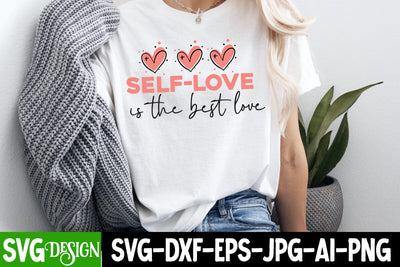Self-Love is the best love SVG Design Valentine's Day SVG Cut File,Happy Valentine's Day SVG ,Valentine SVG SVG BlackCatsMedia 