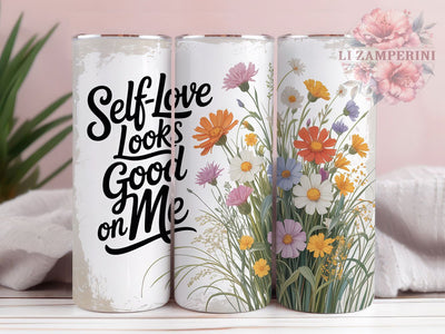Self Love Looks Good 20oz Tumbler, Self-Love Looks Good On Me, Self Care, Christian Tumbler, Inspirational Sublimation, Motivational Wrap Design, Religious Quote PNG, 20oz Tumbler Wrap Sublimation Li Zamperini 