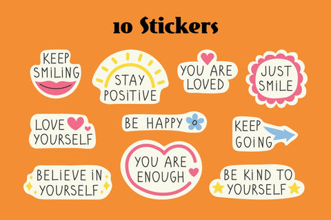 Self-Love Motivation Stickers Sublimation Rin Green 