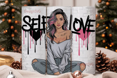 Self-Love Queen 20oz Tumbler Wrap Sublimation DesignSVG 