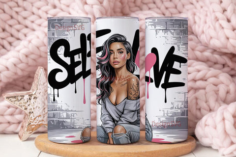 Self-Love Queen 20oz Tumbler Wrap Sublimation DesignSVG 