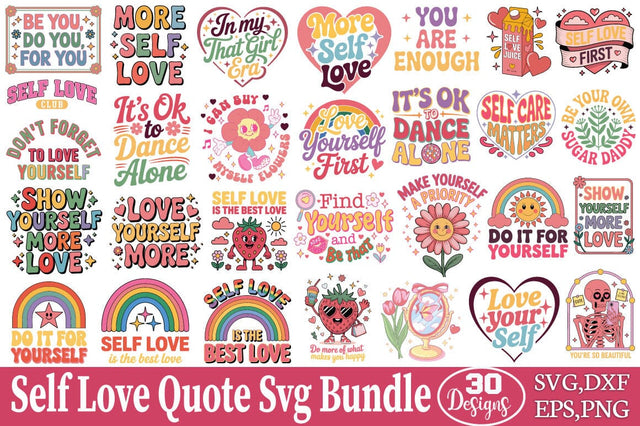 Self Love Quote SVG Bundle SVG Angelina750 