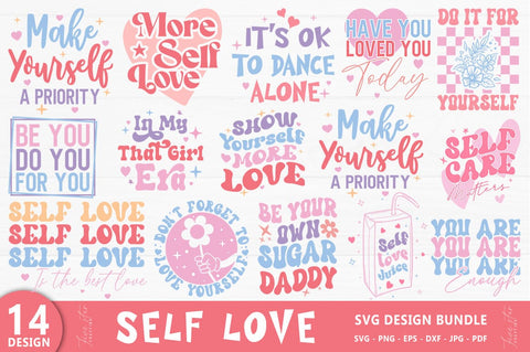 Self Love Quote SVG Bundle SVG FiveStarCrafting 