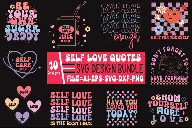 Self Love Quote SVG Bundle SVG SVGista 