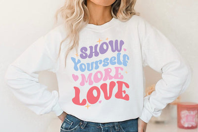 Self Love Quote SVG, Show Yourself More Love SVG FiveStarCrafting 