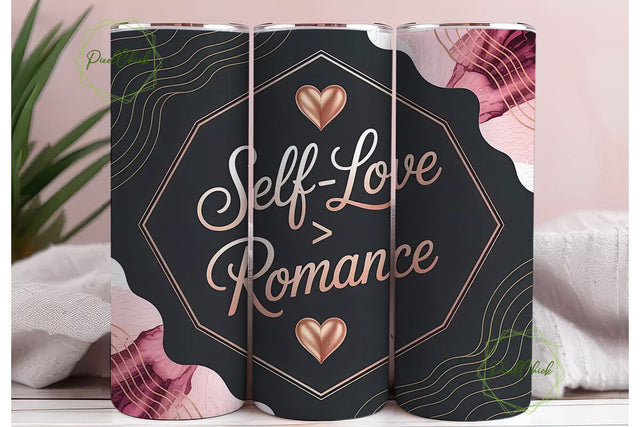 Self-Love Romance 20oz Tumbler Wrap Sublimation PixelChick 