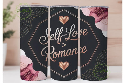 Self-Love Romance 20oz Tumbler Wrap Sublimation PixelChick 