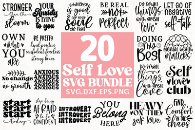 Self Love SVG Bundle SVG Crafty Ideas 