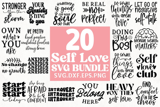 Self Love SVG Bundle SVG Crafty Ideas 