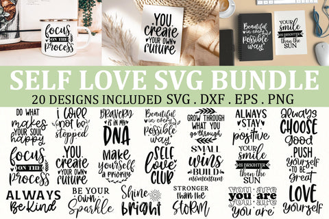 Self Love SVG Bundle SVG Crafty Ideas 