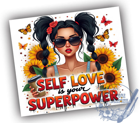Self Love Tumbler, Inspirational Quotes, Motivational Design, Positive Affirmations, 20oz Sublimation, Digital Tumbler Wrap, Empowerment Gifts Sublimation ToriDesigns 