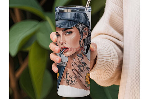 Self-Made Girl 20oz Tumbler Wrap Sublimation DesignSVG 