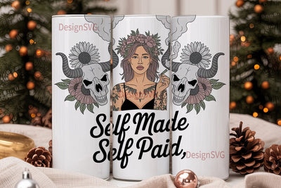 Self-Made Tumbler Wrap PNG Sublimation DesignSVG 