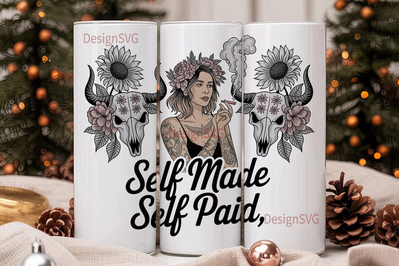 Self-Made Tumbler Wrap PNG Sublimation DesignSVG 