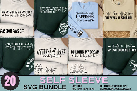 Self Quotes Sleeve SVG Design Bundle SVG Designangry 