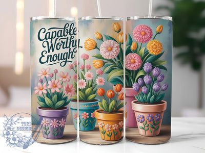 Self Worth Quote 20oz Tumbler, Inspirational Gift, Sublimation Wrap, Positive Mug, 20oz Tumbler Design, Self Worth Quote, Motivational Theme Sublimation ToriDesigns 