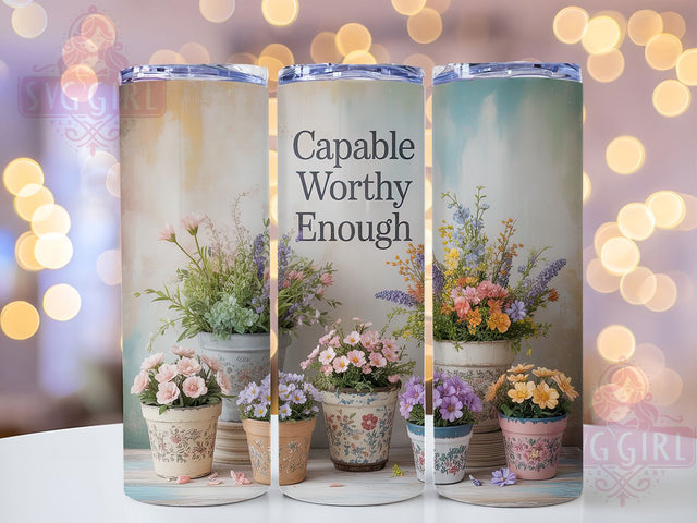 Self Worth Quote 20oz Tumbler, Inspirational Gift, Sublimation Wrap, Positive Mug, 20oz Tumbler Design, Self Worth Quote, Motivational Theme Sublimation ToriDesigns 