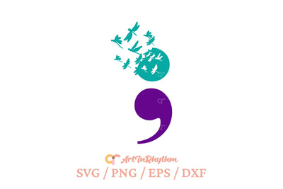 Semicolon Svg, Suicide Prevention Awareness Svg, Dragonfly Suicide Awareness Svg SVG Artinrhythm shop 
