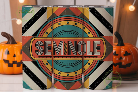 Seminole Tribal 20oz Tumbler Wrap Sublimation PixelChick 