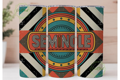 Seminole Tribal 20oz Tumbler Wrap Sublimation PixelChick 