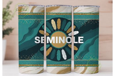 Seminole Tribal Tumbler Wrap 20oz Sublimation PixelChick 