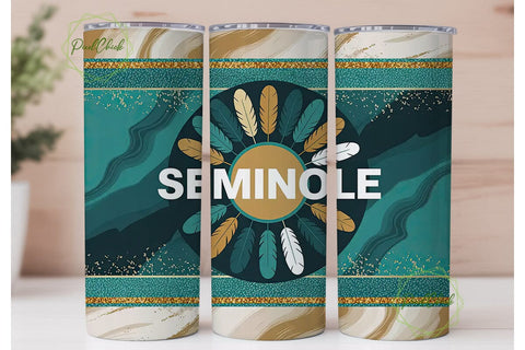 Seminole Tribal Tumbler Wrap 20oz Sublimation PixelChick 
