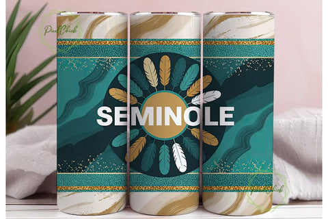 Seminole Tribal Tumbler Wrap 20oz Sublimation PixelChick 