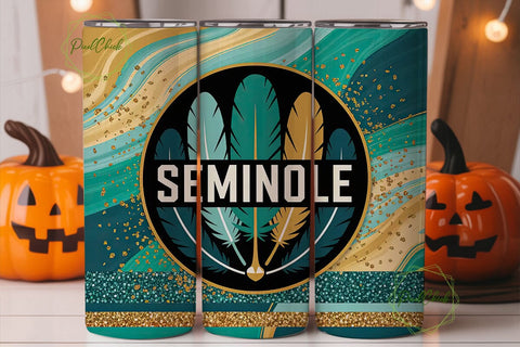 Seminole Tribal Tumbler Wrap 20oz Sublimation PixelChick 
