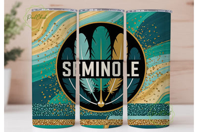 Seminole Tribal Tumbler Wrap 20oz Sublimation PixelChick 