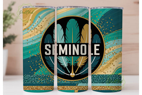 Seminole Tribal Tumbler Wrap 20oz Sublimation PixelChick 