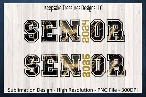 Senior 2024 Sublimation PNG Design, Class of 2024 Graduation, Black and Gold Marble, PNG Printable, Digital Download Sublimation Keepsake Treasures Designs LLC. 