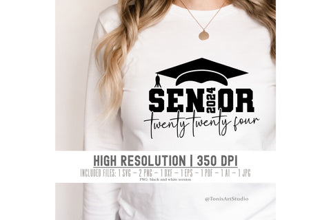 Senior 2024 SVG Design, Graduation Cap Decoration, Cut Files SVG TonisArtStudio 