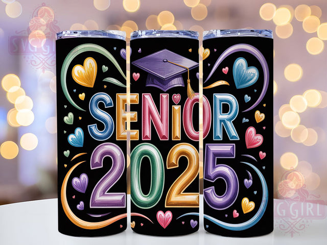 Senior 2025 Graduation 20oz Tumbler, Class of 2025 Tumbler, Graduation Tumbler, 20oz Sublimation Wrap, High School Senior Gift, Graduation Drinkware, Senior Year Tumbler Sublimation SvggirlplusArt 