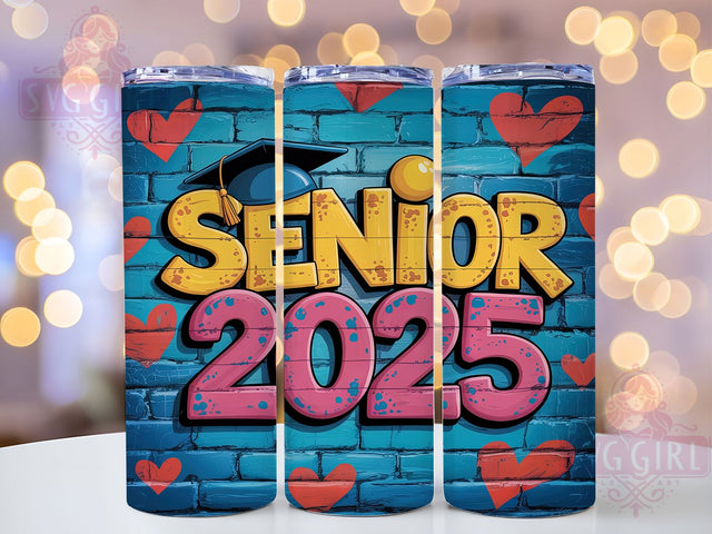 Senior 2025 Graffiti 20oz Tumbler, Graffiti Graduation Tumbler, Graduation Tumbler Wrap, 20oz Tumbler Design, Senior Graduation Tumbler, Custom Tumbler 2025, Sublimation Graduation Wrap Sublimation SvggirlplusArt 