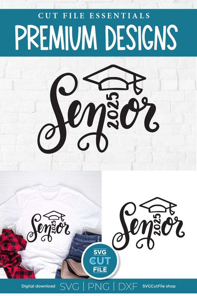 Senior 2025 svg, cute 2025 grad svg, 2025 graduation svg SVG SVG Cut File 