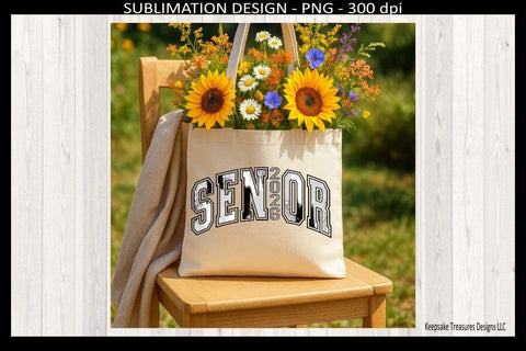 Senior 2026 Sublimation PNG Design, Black And Silver, Class of 2026 Graduation Sublimation Keepsake Treasures Designs LLC. 