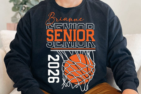 Senior Basketball Template, Class of 2026, Sport Mom, Team Shirt, Graduation Shirt Design, Custom Name SVG DesignDestine 