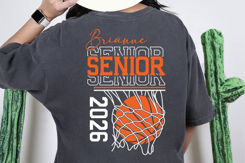 Senior Basketball Template, Class of 2026, Sport Mom, Team Shirt, Graduation Shirt Design, Custom Name SVG DesignDestine 