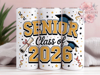 Senior Class 2026 20oz Tumbler, Graduation Gift, Class of 2026, Senior Pride, Sublimation Wrap, 20oz Tumbler Design, School Spirit Sublimation Li Zamperini 